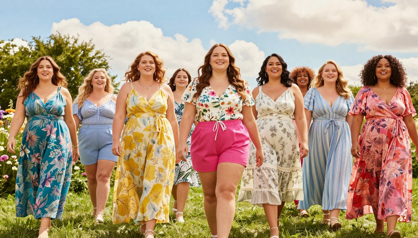 letnie stylizacje plus size